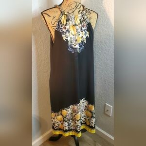 Whbm Floral Halter Neck Dress